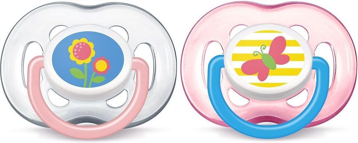 Philips Avent Šidítka Sensitive 18+ m mix 2 ks motýlek+kytička - obrázek 1