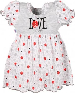 Kojenecké šatičky New Baby LadyBird, Šedá, 86 (12-18m) - obrázek 1