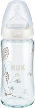 Skleněná kojenecká láhev NUK First Choice 240 ml bílá, Bílá - obrázek 1