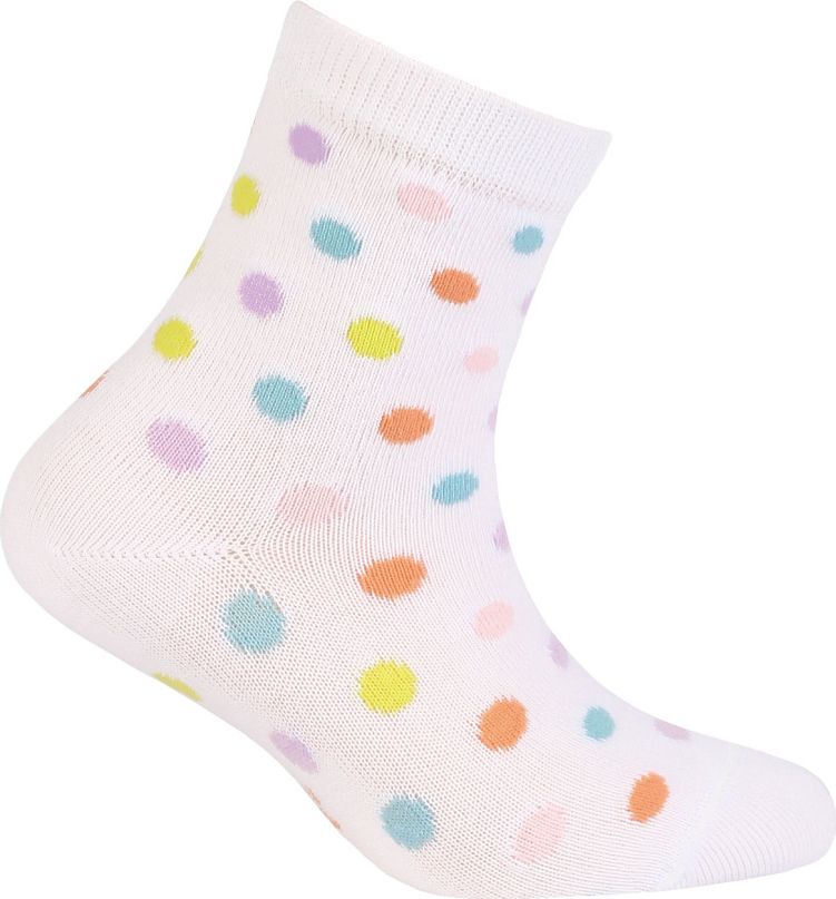 Dívčí ponožky WOLA PUNTÍKY bílé Velikost: 24-26 - obrázek 1