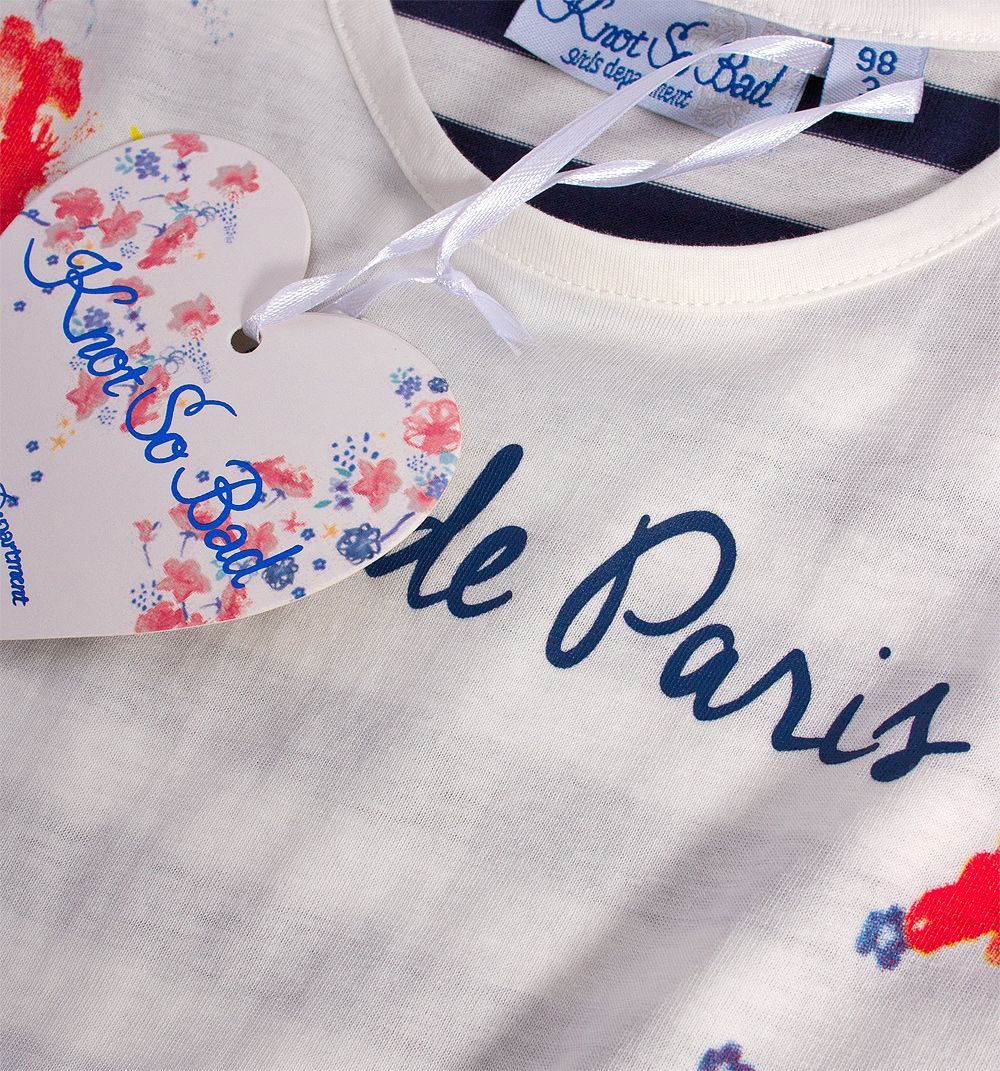 Dívčí tričko KNOT SO BAD PARIS bílé Velikost: 92 - obrázek 3
