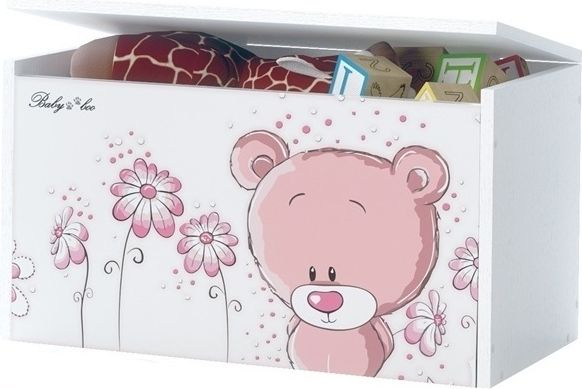 BabyBoo BabyBoo Box na hračky, truhla Medívek STYDLÍN růžový, D19 - obrázek 1