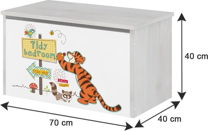 BabyBoo BabyBoo Box na hračky, truhla Medívek STYDLÍN růžový, D19 - obrázek 2