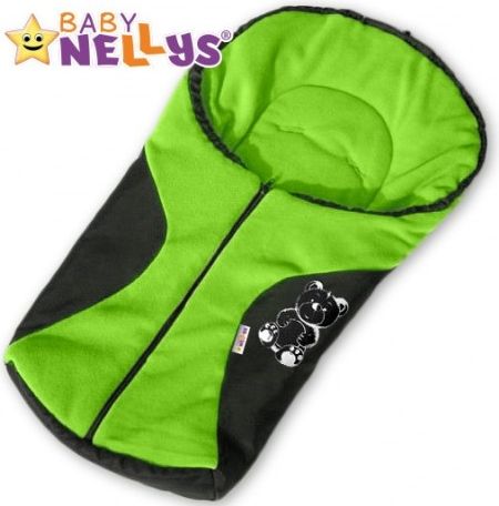 Fusák nejen do autosedačky Baby Nellys ® POLAR - zelený medvídek - obrázek 1