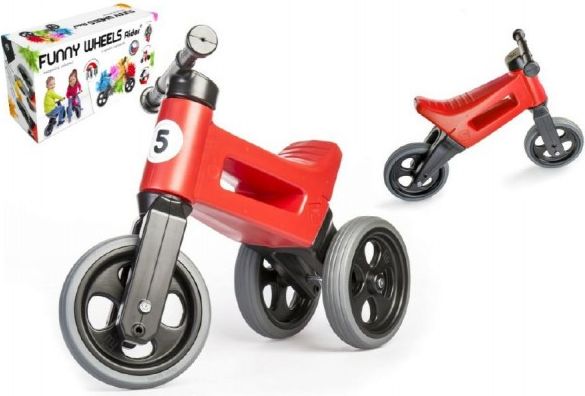 TEDDIES Odrážedlo červené Funny Wheels 2v1 - obrázek 2