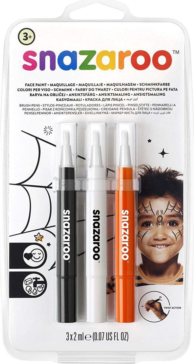 SNAZAROO Štětce Brush Pen s barvami na obličej - Halloween - obrázek 1