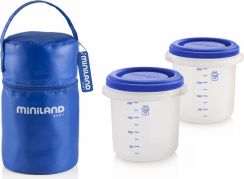 Miniland Termoizolační pouzdro + kelímky na jídlo Blue - obrázek 1