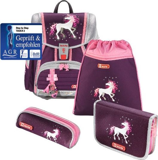 Školní aktovka Jednorožec TOUCH2 4-dílný set Hama Step by Step - obrázek 13