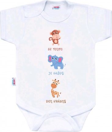 Body s potiskem New Baby ...Krásný Den, Dle obrázku, 80 (9-12m) - obrázek 1