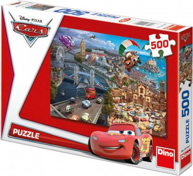 DINO Puzzle Auta: Letem světem 500 dílků - obrázek 1