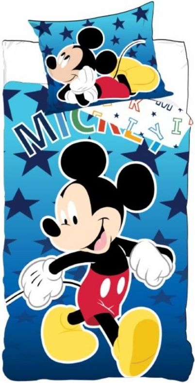 Setino · Bavlněné povlečení do dětské postýlky Mickey Mouse - Disney - 90 x 140 cm + 40 x 55 cm | Certifikát Oeko Tex Standard 100 - obrázek 1