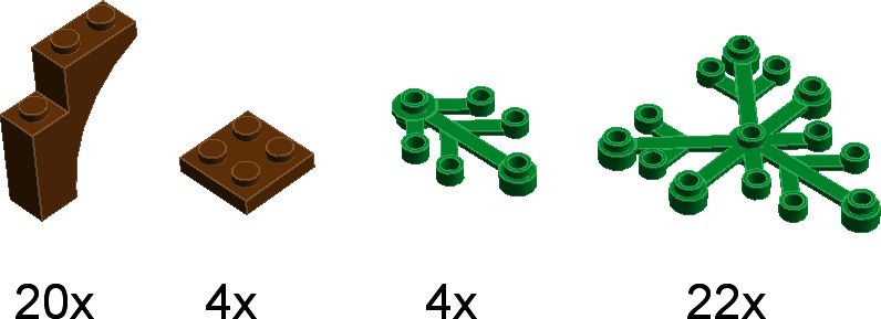 LW Toys Kreativní set stromy 50 ks - obrázek 2