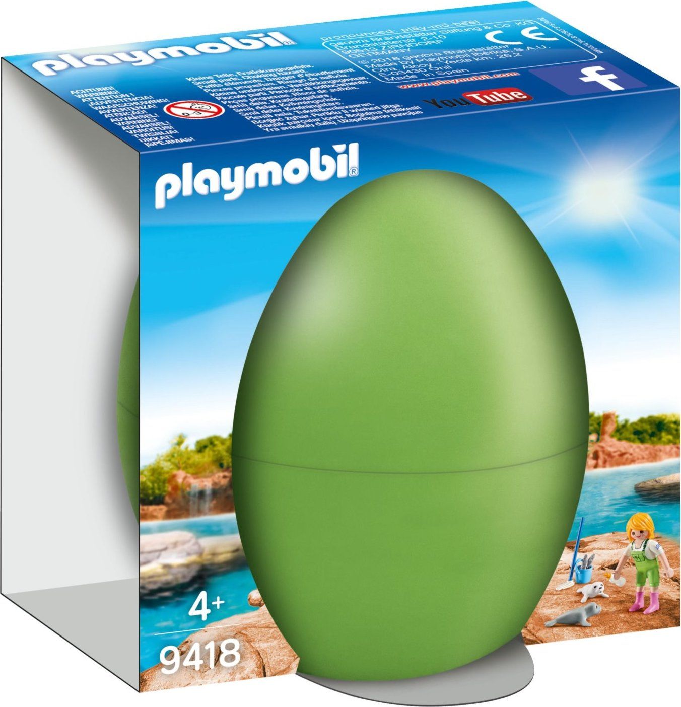 PLAYMOBIL Velikonoční vejce Ošetřovatelka s lachtaními mláďaty 9418 - obrázek 2