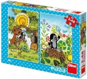 Puzzle Krtek 2x48 dílků 18x26cm v krabici 27x19x4cm - obrázek 1