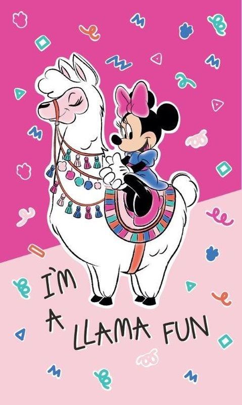 DETEXPOL Dětský ručník Minnie a Lama Bavlna Froté, 50/30 cm - obrázek 1