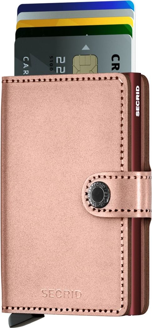 Secrid speciální kožená peněženka Mini Wallet Metallic Rose - obrázek 1