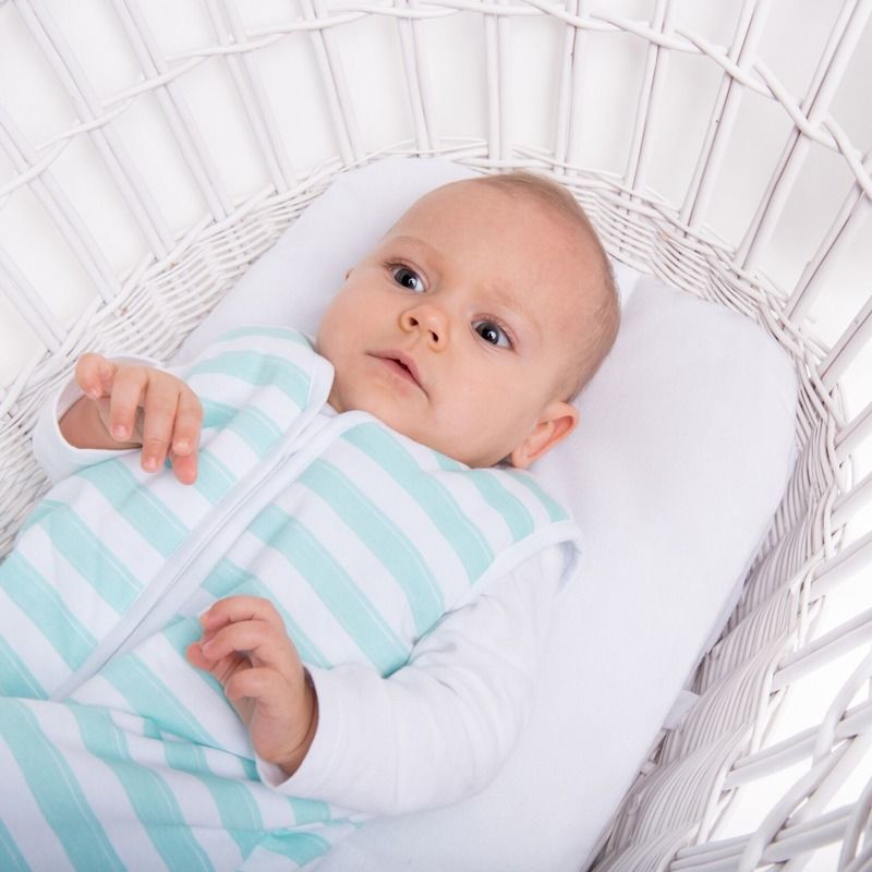 Natulino dětský zimní spací pytel pro miminko, MINT STRIPES / WHITE, 3vrstvý, S (0 - 6 měsíců), Zateplený - obrázek 3