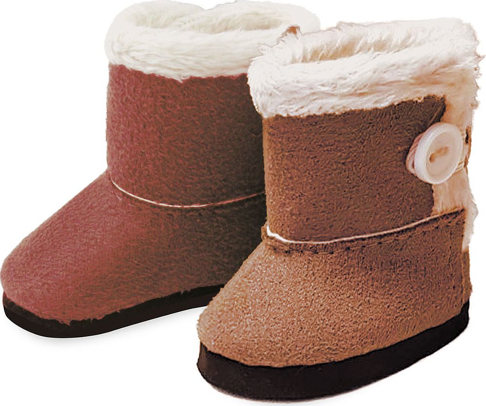 Petitcollin Zimní boty hnědé (pro panenku 39-48 cm) - obrázek 1