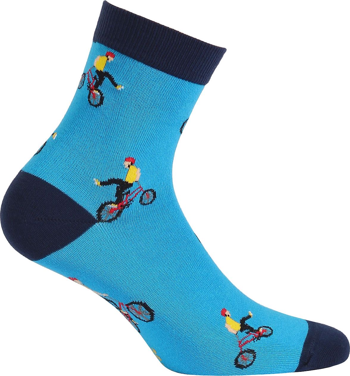 Chlapecké vzorované ponožky WOLA KOLO modré Velikost: 33-35 - obrázek 1