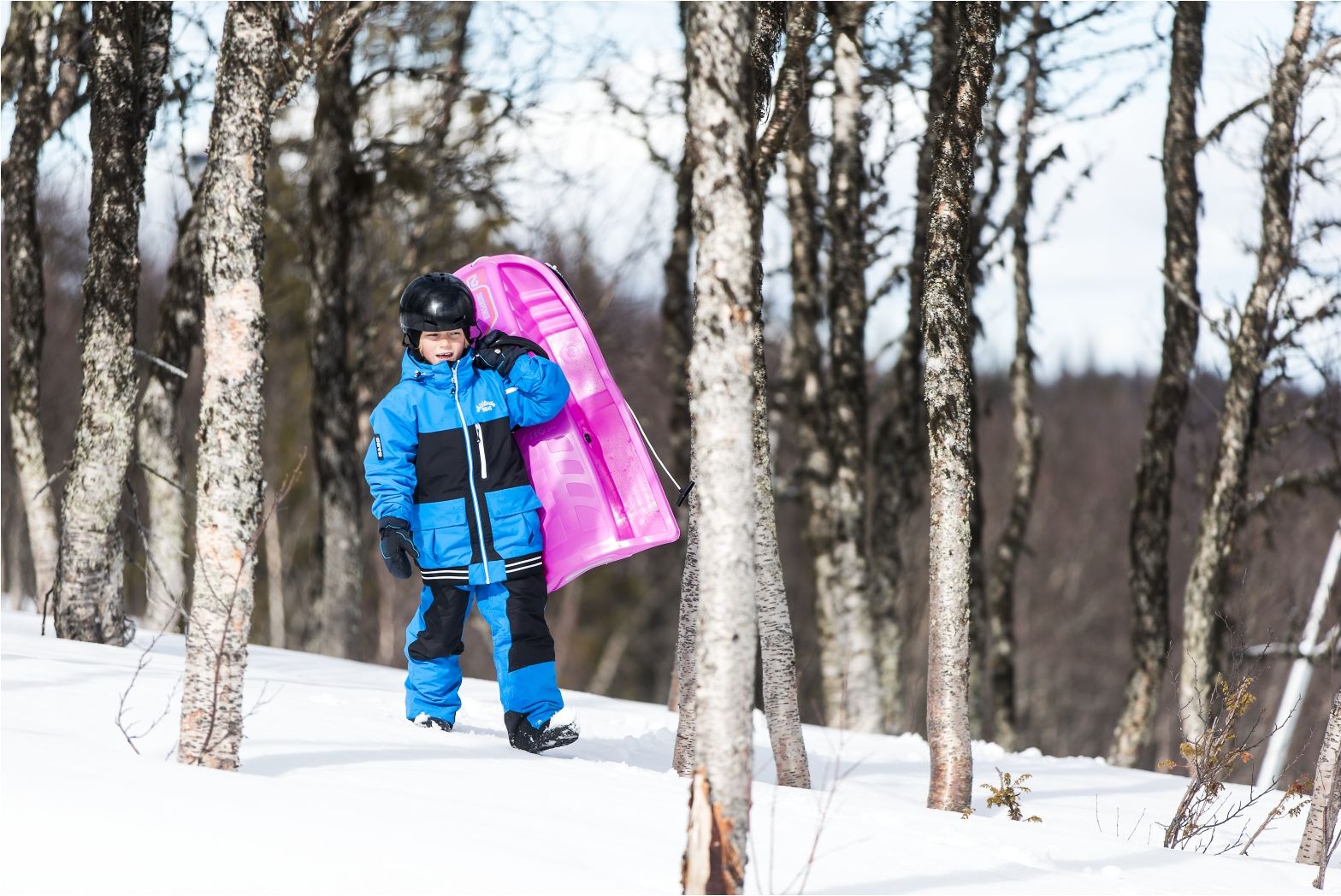 Dětské boby STIGA Snowpower Brake - růžové - obrázek 2