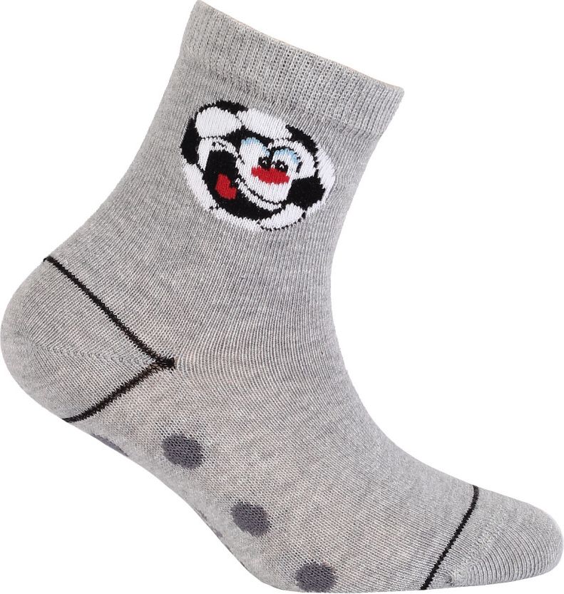 Chlapecké vzorované ponožky WOLA FOTBAL šedé Velikost: 24-26 - obrázek 1