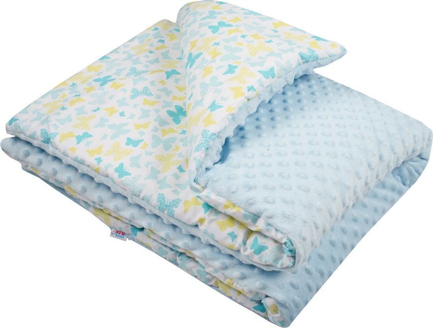 Dětská deka z Minky s výplní New Baby modrá 80x102 cm - obrázek 1