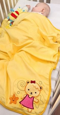Dětská deka Sensillo 3D Sladký medvídek 75x100 cm yellow - obrázek 4