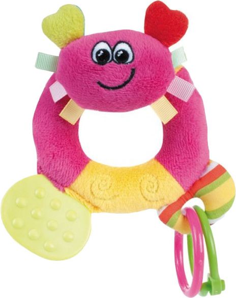 CANPOL BABIES Plyšové chrastítko s kousátkem oceán - krab - obrázek 1