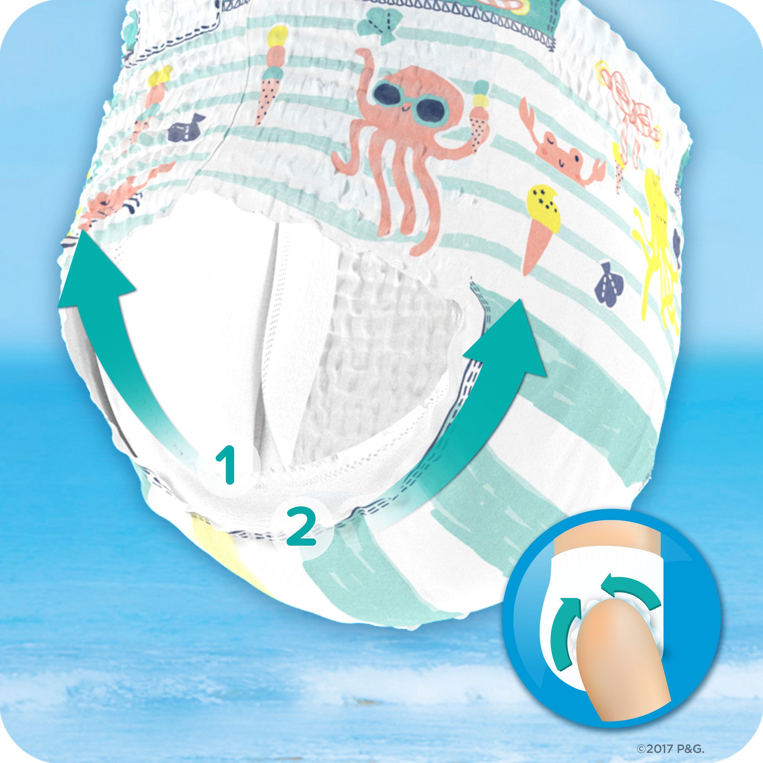 PAMPERS Pants Splashers 4-5 9-15 kg 11 ks - obrázek 5