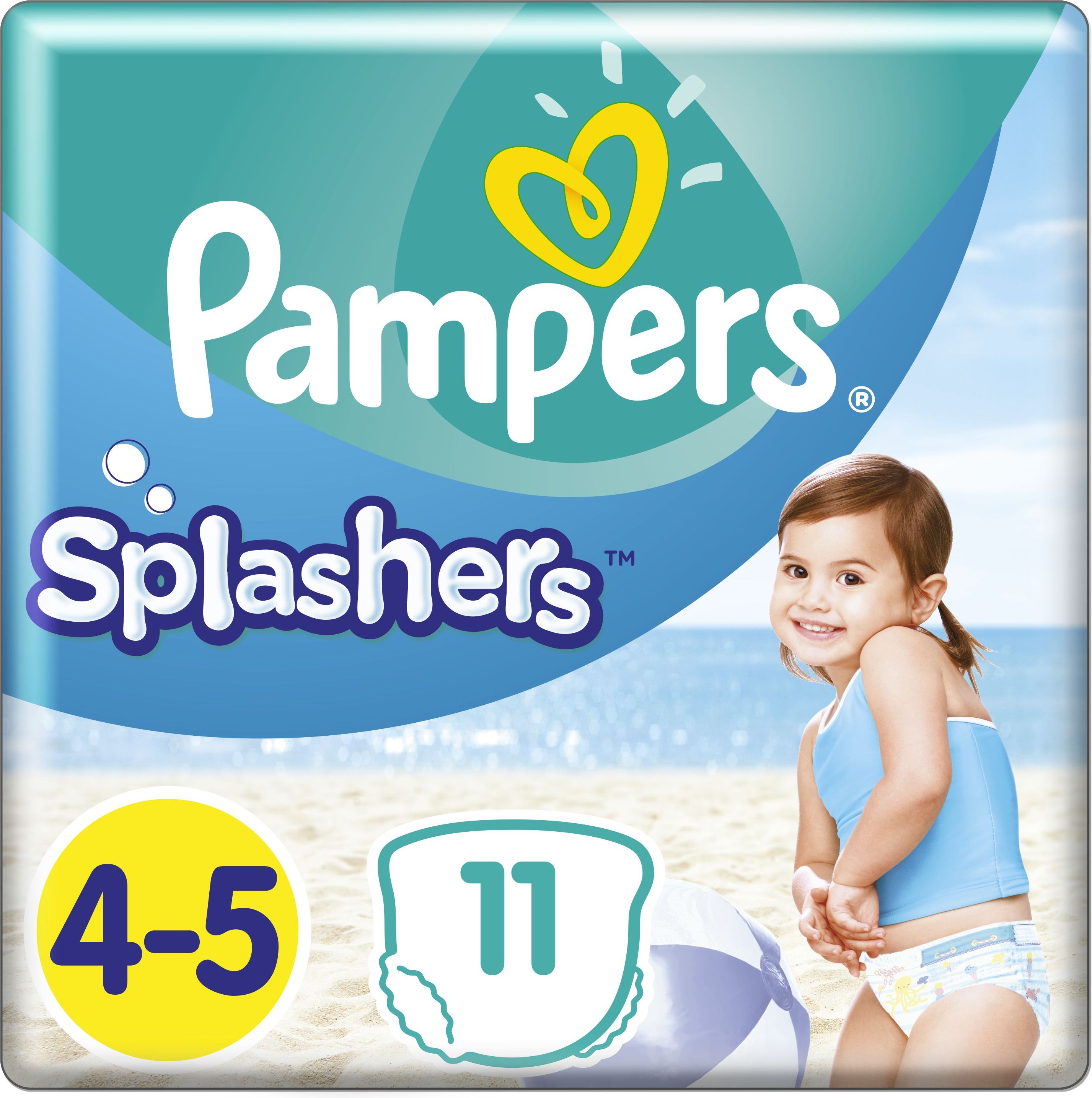 PAMPERS Pants Splashers 4-5 9-15 kg 11 ks - obrázek 6