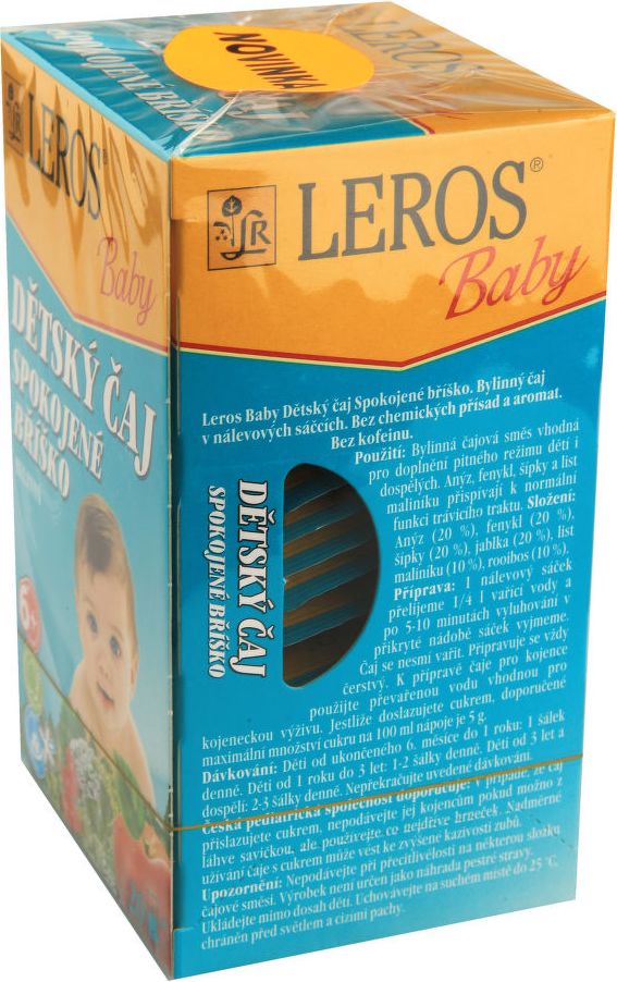LEROS BABY Dětský čaj Spokojené bříško 20x2g - obrázek 2