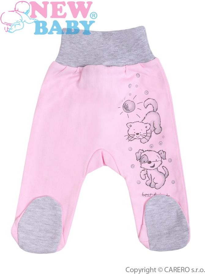 Kojenecké polodupačky vel. 80 New Baby Kamarádi růžové - obrázek 1
