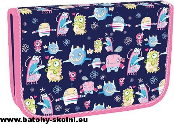 Školní jednopatrový penál Stil pouzdro Happy Monsters - obrázek 1