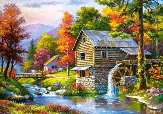 CASTORLAND Puzzle Starý mlýn 500 dílků - obrázek 1