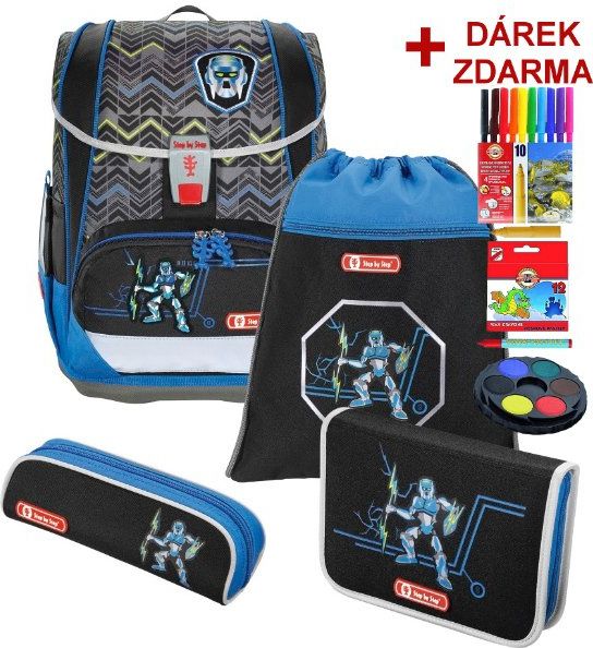 Školní aktovka Robot Hama LIGHT 2 4-dílný set Step by Step - obrázek 1
