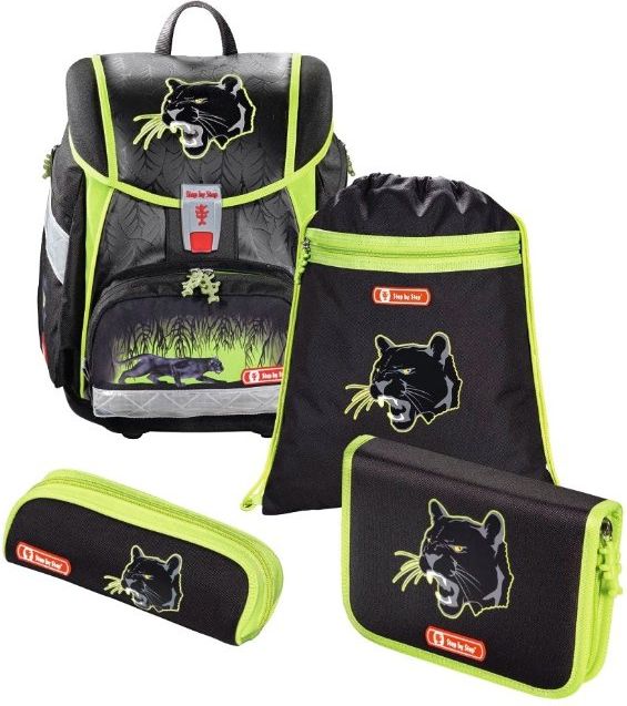 Školní aktovka Černý panter TOUCH2 4-dílný set Hama Step by Step - obrázek 2