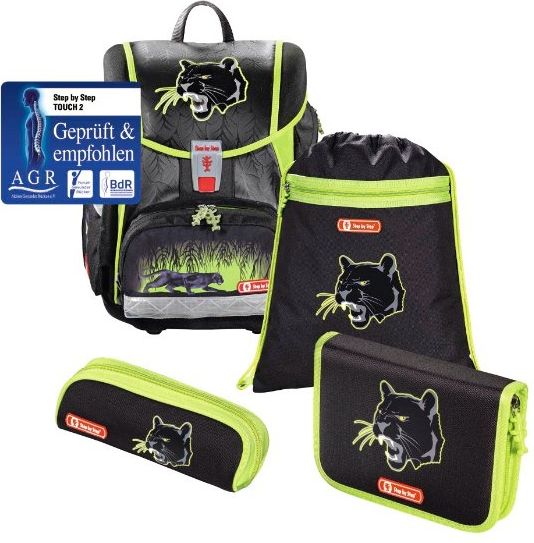 Školní aktovka Černý panter TOUCH2 4-dílný set Hama Step by Step - obrázek 12