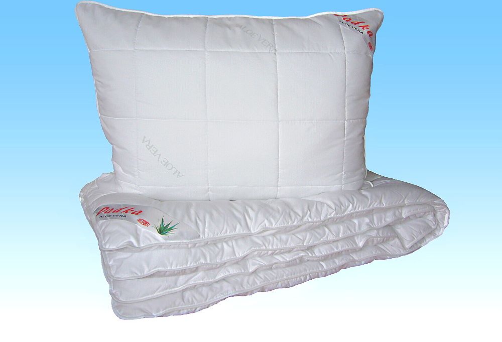 Dadka souprava polštář a přikrývka Aloe Vera bílá 1 x 135x200, 1 x 90x70 - obrázek 1
