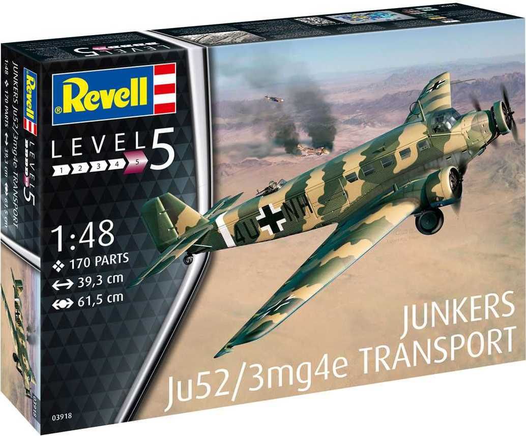 REVELL Plastic ModelKit letadlo 03918 - Junkers Ju52/3m Transport (1:48) - obrázek 1