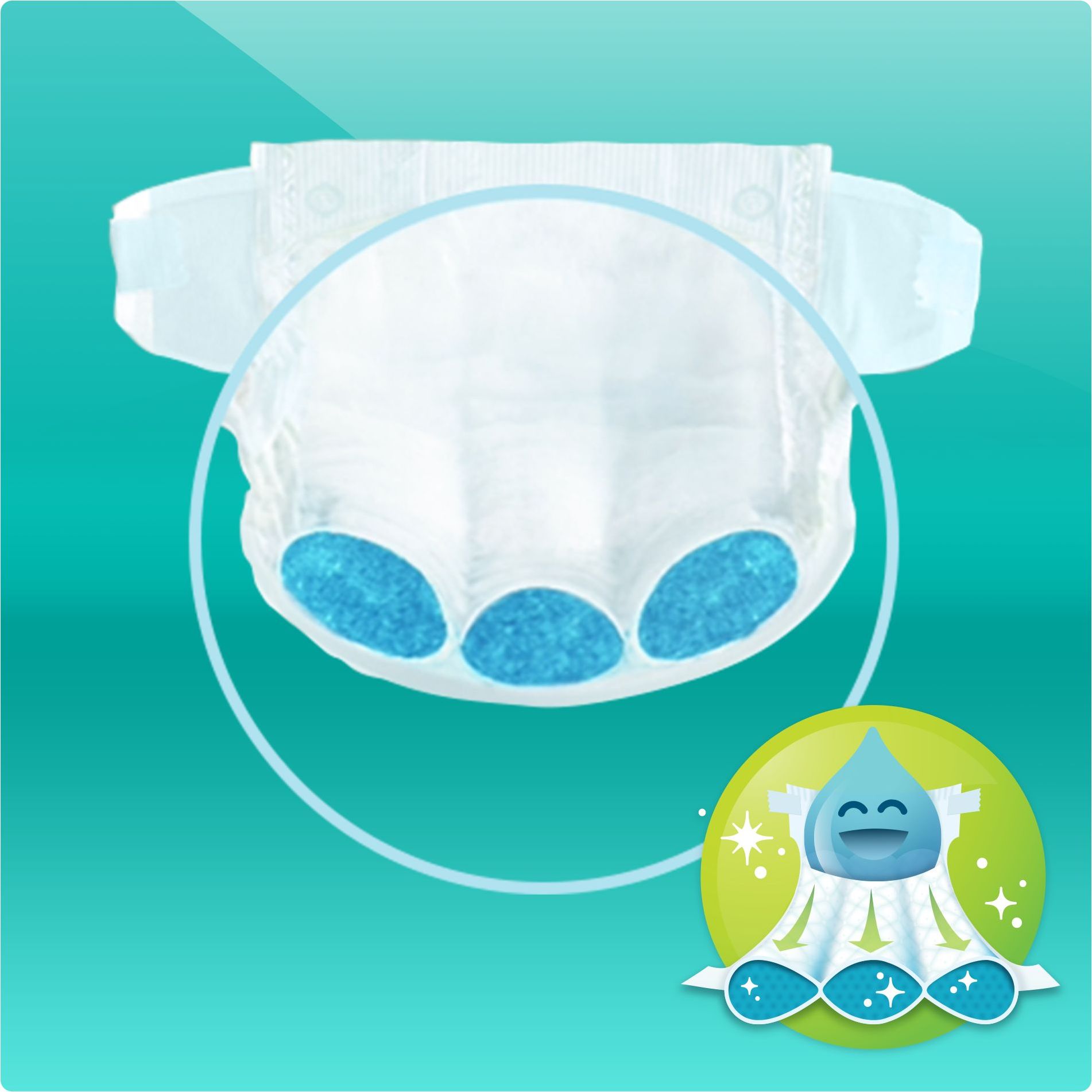 Pampers New Baby-Dry Mini 3 - 6 kg dětské pleny Giant Pack 100 ks - obrázek 3