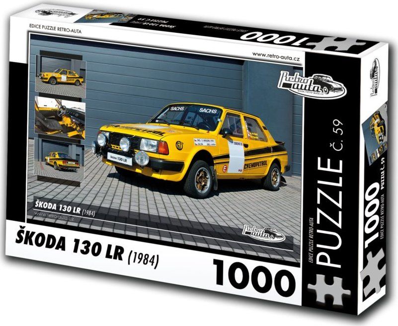 RETRO-AUTA Puzzle č. 59 Škoda 130 LR (1984) 1000 dílků - obrázek 1