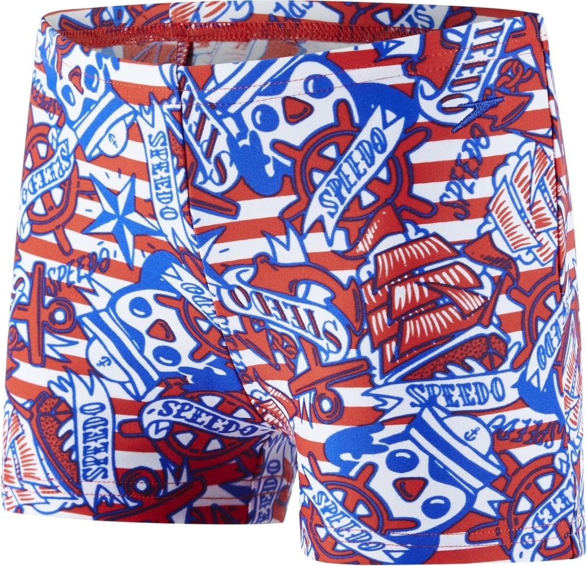 Speedo Space Traveller Essential Allover Aquashort - risk red/beautiful blue/white 116 - obrázek 1