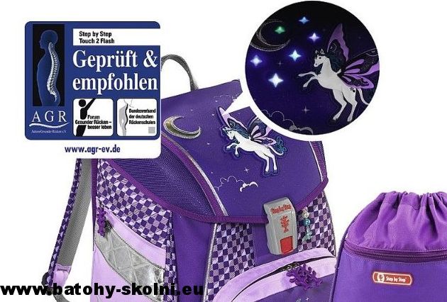 Školní aktovka Pegas Hama TOUCH2 Flesch 4-dílný set Step by Step - obrázek 5