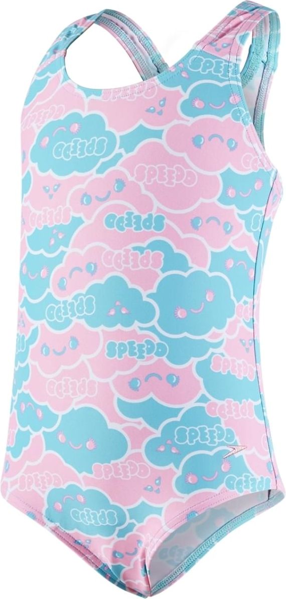 Speedo Cosmic Cloud Essential All Over 1 Piece - bali blue/white/pink splash 80-84 - obrázek 1