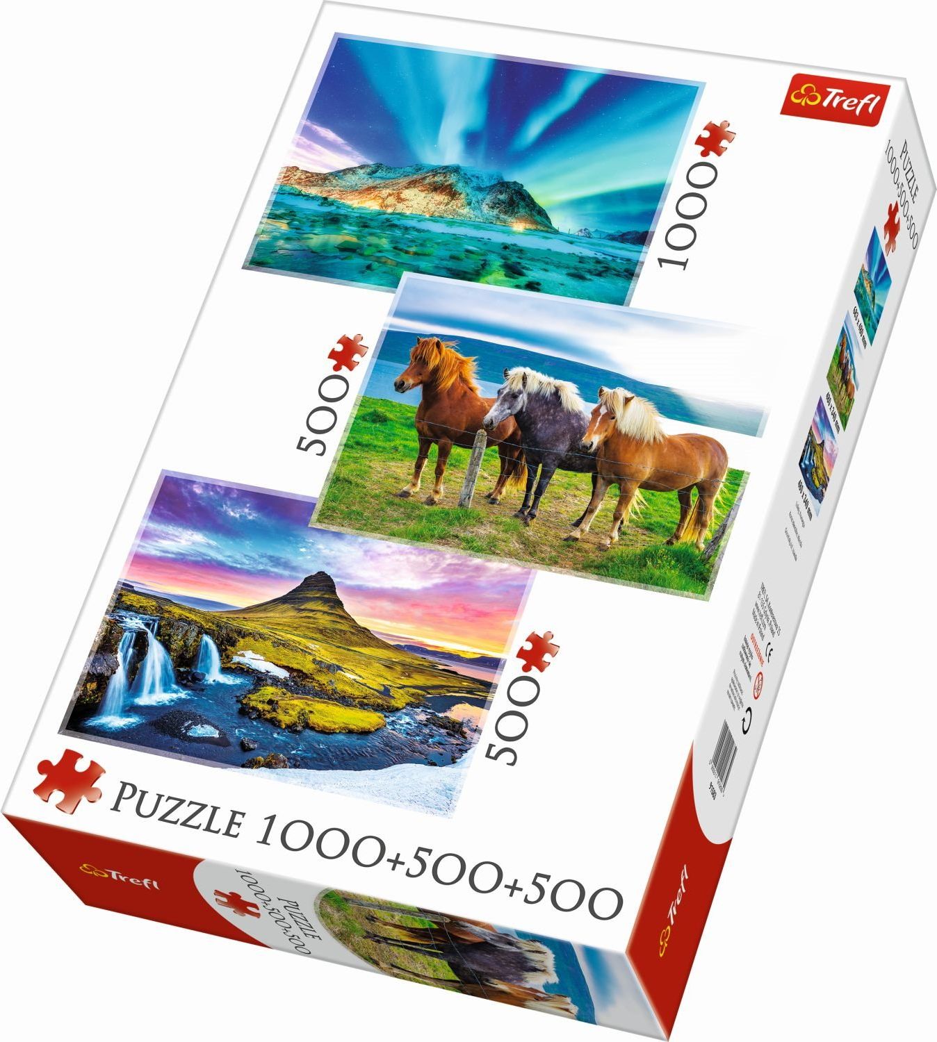 TREFL Puzzle Norsko a Island 1000 + 500 + 500 dílků - obrázek 1