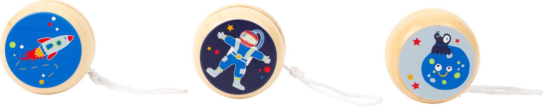 SMALL FOOT BY LEGLER Small Foot Dřevěné jojo Space 1 ks bílá planeta - obrázek 1