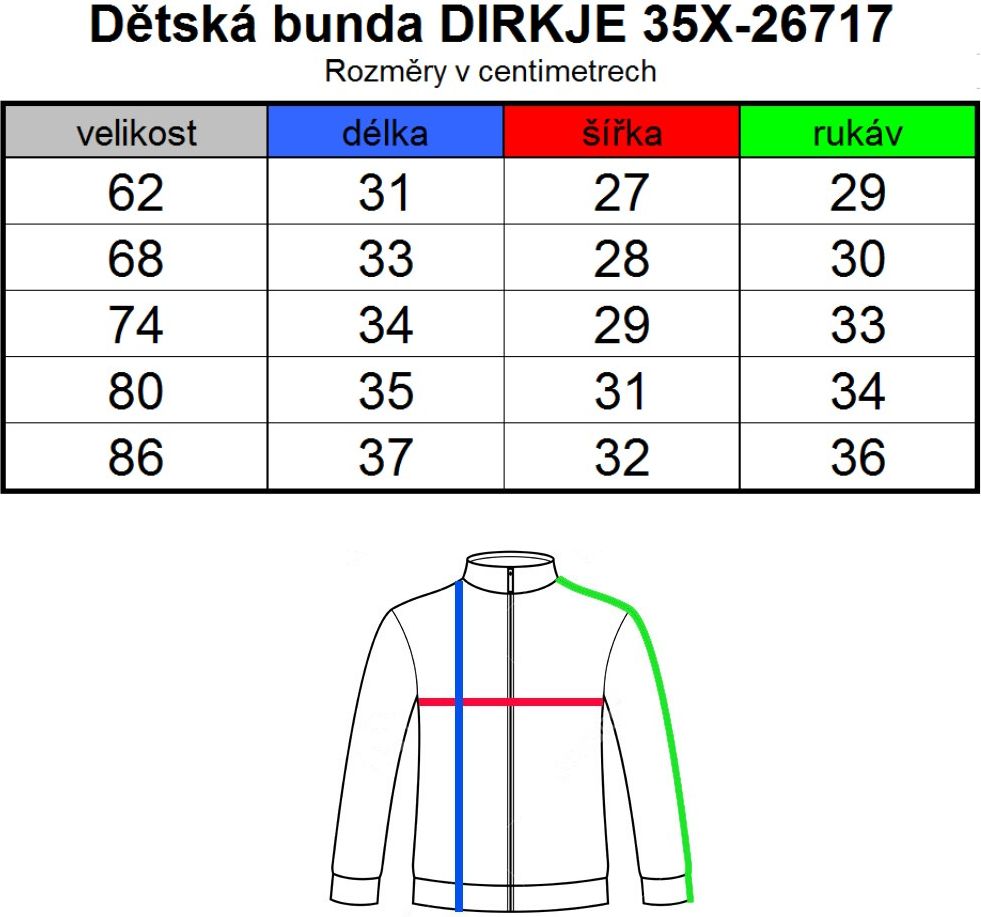 Kojenecká zimní bunda DIRKJE NO RULES modrá Velikost: 62 - obrázek 6