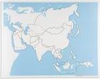 Kontrolní slepá mapa Asie - obrázek 1