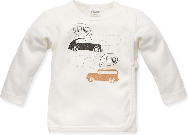 PINOKIO Kabátek zavinovací Old Cars vel. 62 – écru - obrázek 1