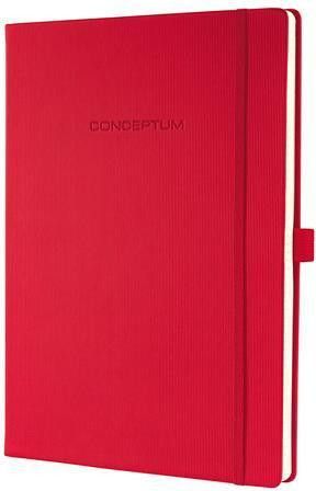 Záznamní kniha "Conceptum", červená, A4, linkovaný, 194 stran, SIGEL - obrázek 1